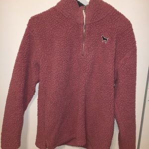 Victorias Secret Sherpa Boyfriend Quarter Zip